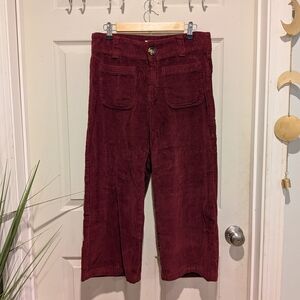Per Se Maroon Corduroy Trousers